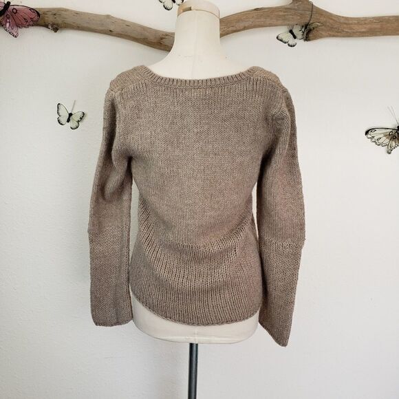 Sundance catalog tan wool blend sweater - Picture 4 of 6